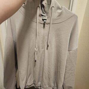 Light Gray Half-Zip Hoodie